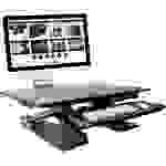 Duronic DM05D6 Workstation bis 43cm höhenverstellbar - Sit-Stand Stehpult mit Tastaturhalterung - 80cm x 62cm