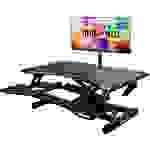 Duronic DM05D16 Workstation bis 43cm höhenverstellbar - Sit-Stand Stehpult mit Tastaturablage - 76,8cm x 49,8cm