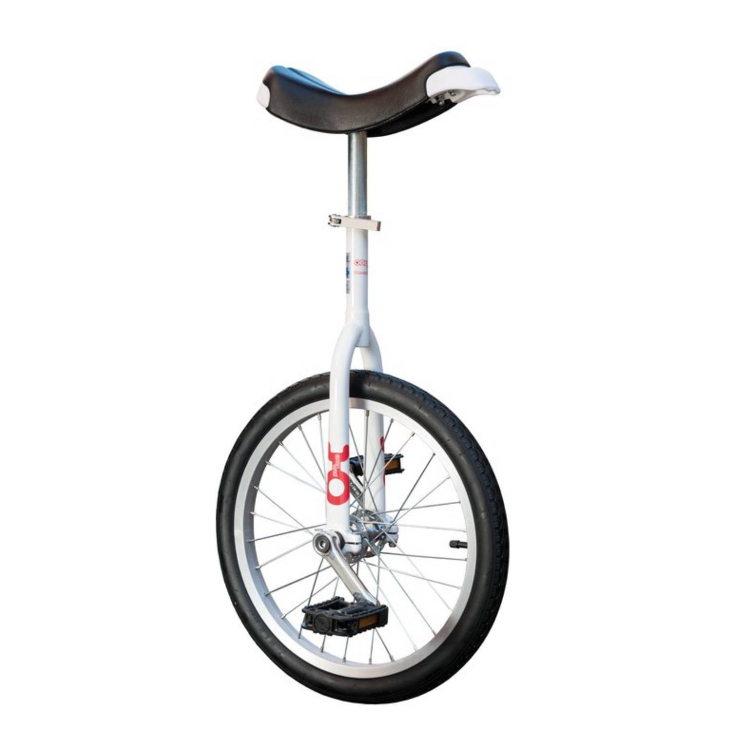 QU-AX 19009 OnlyOne Einrad für Kinder und Anfänger 18", weiß/schwarz