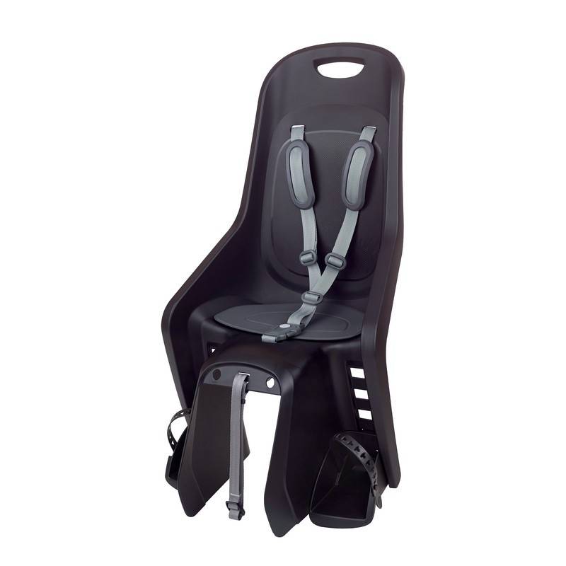 Polisport Kindersitz Bubbly Maxi MIK HD Gepäckträgerbefestigung, schwarz/grau