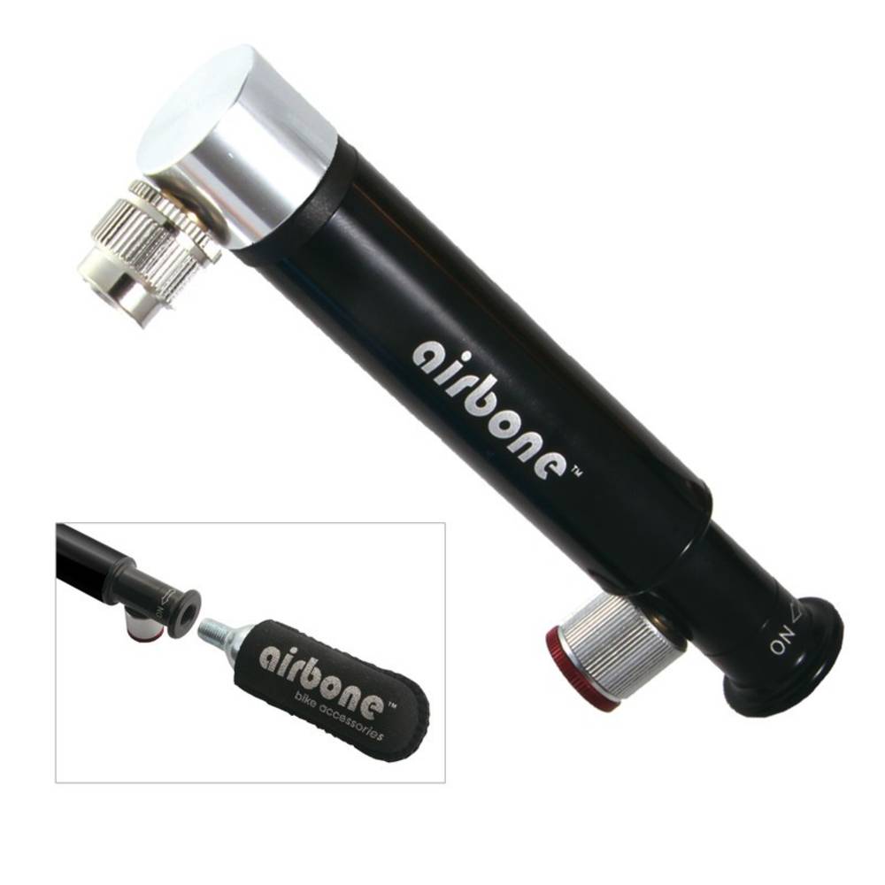 airbone ZT-724 BK Minipumpe Dual Co² AV, 130 mm, mit Halter, schwarz