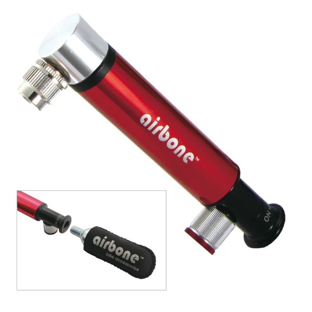 airbone ZT-724 R Minipumpe Dual Co² AV, 130 mm, mit Halter, rot