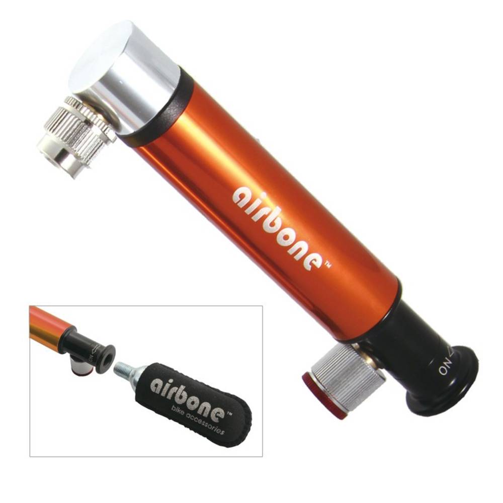airbone ZT-724 O Minipumpe Dual Co² AV, 130 mm, mit Halter, orange