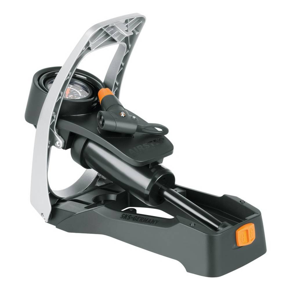 SKS Fußtretpumpe Airstep, mit Manometer AV/DV/SV 7bar/102PSI, schwarz