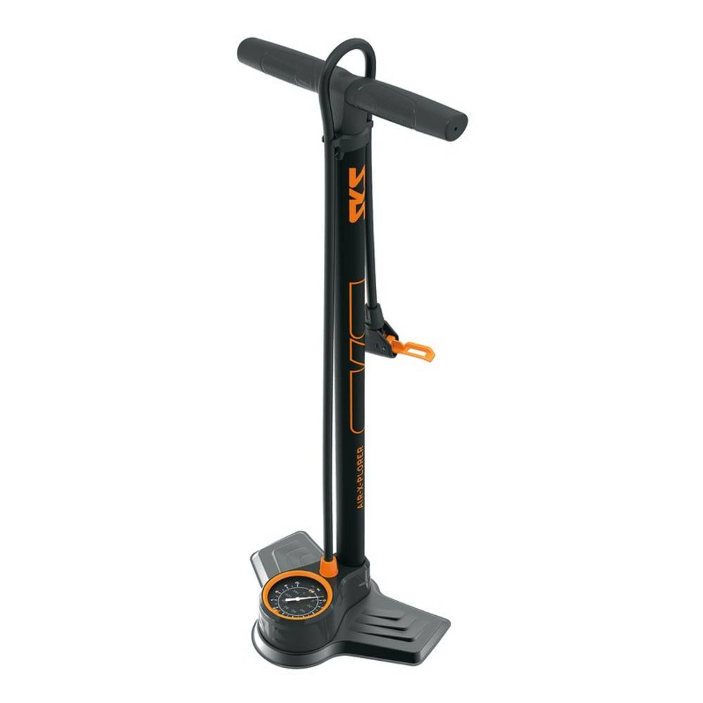 SKS Standpumpe Air-X-Plorer 10.0 DV/SV/AV, 710mm, mit Manometer, schwarz/orange