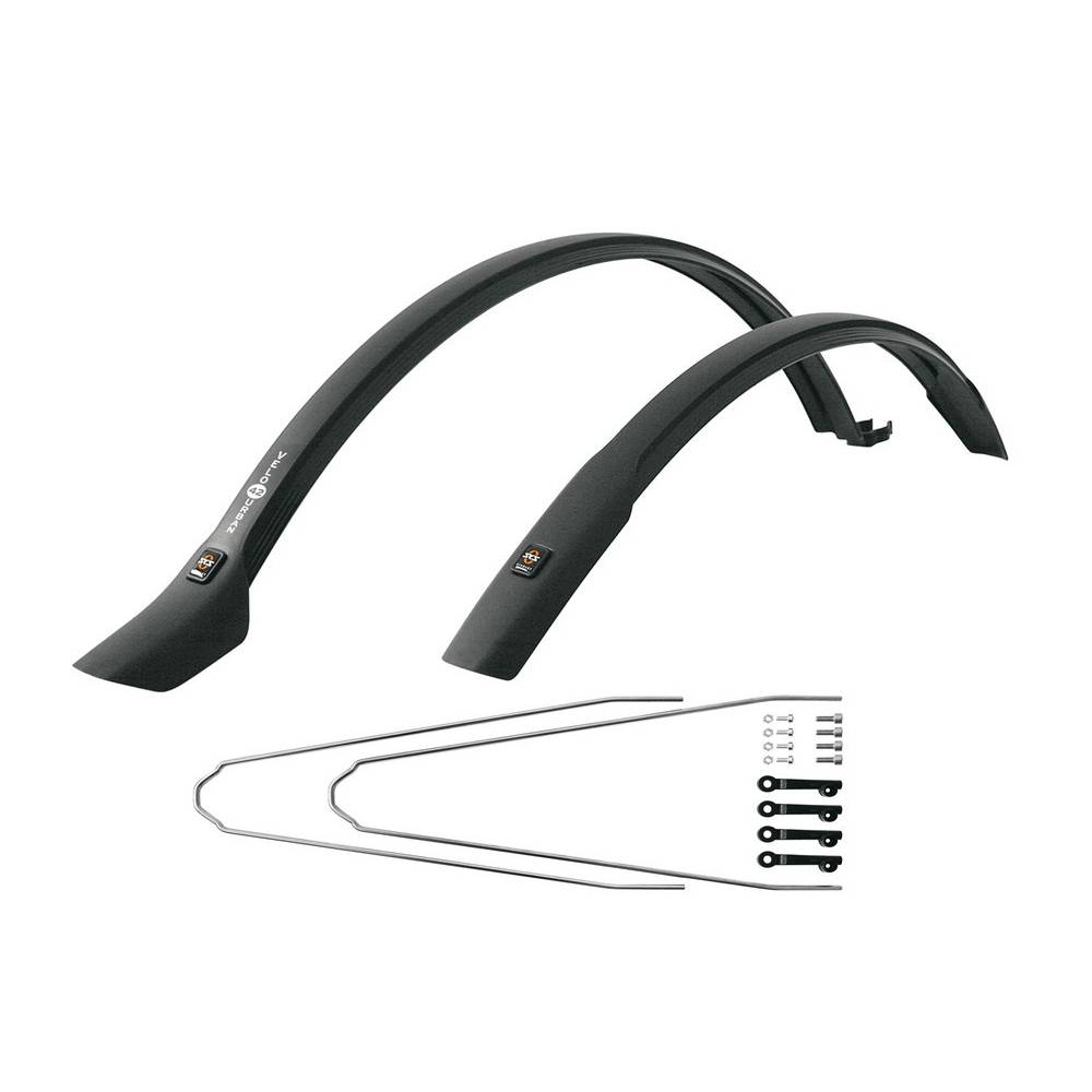 SKS 10998 Steckbleche Velo 42 Urban 28", 42mm, mit Strebensatz 28", schwarz (1 Paar)