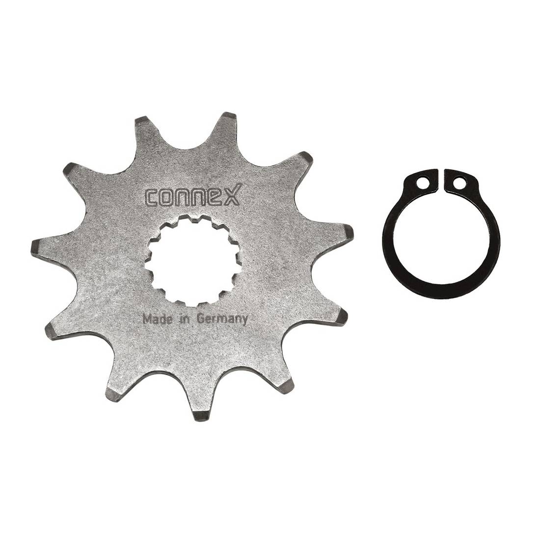 Connex 6801-07E8-0110 Kettenradscheibe 1/2" x 3/32" 11 Zähne für Panasonic E-Bike Motor, verstärkt, silber