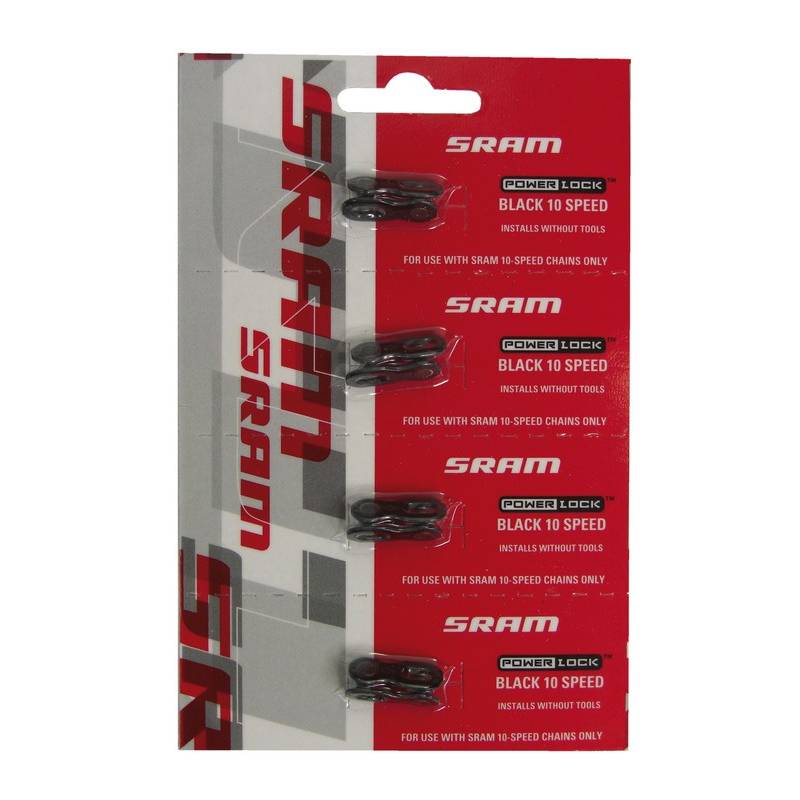 SRAM 85.2737.270.074 Kettenverschlussglied Power Lock, 10-fach, schwarz (4 Stück)