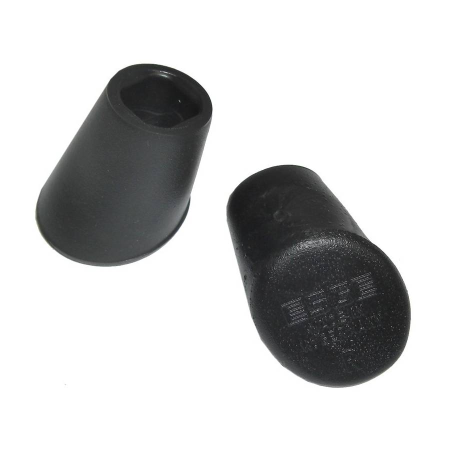 Pletscher 51615.00 F24 paarweise Ständer-Plastikfuß Esge F 24, für Zweibeinständer, schwarz (1 Paar)