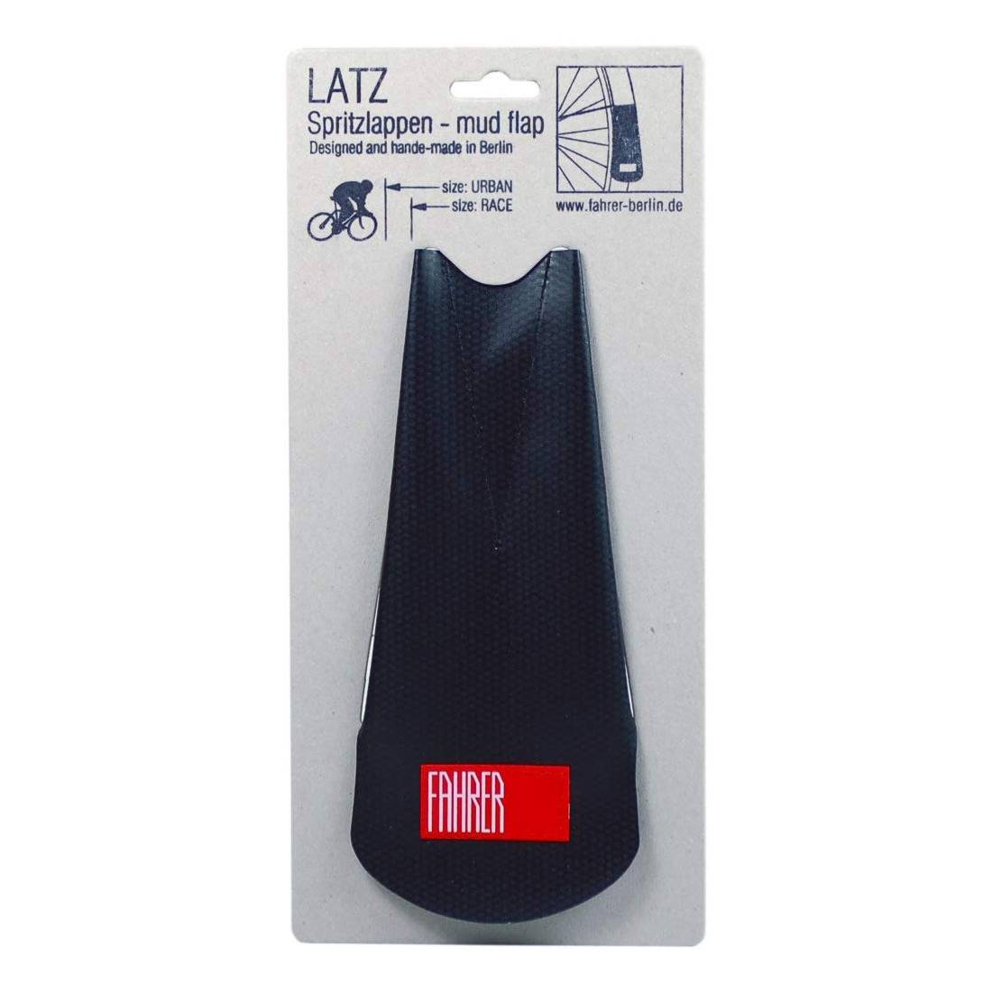 FAHRER LTZ-R Latz Spritzlappen Race, für Schutzblechbreite 30-40 mm, schwarz