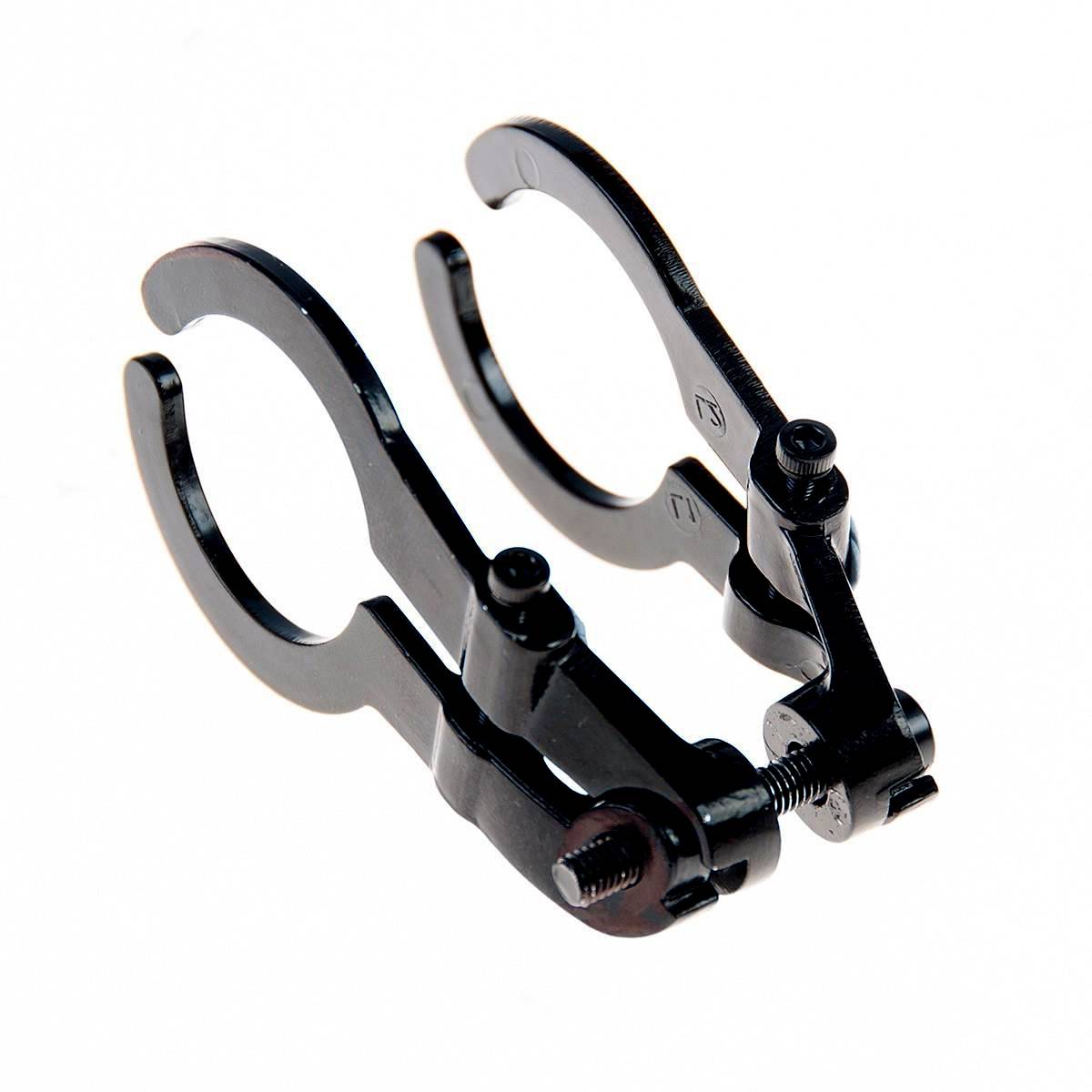 Herrmans 5502-0001 Lampenhalter Dual, Lenkerklemmung 31,8mm, schwarz