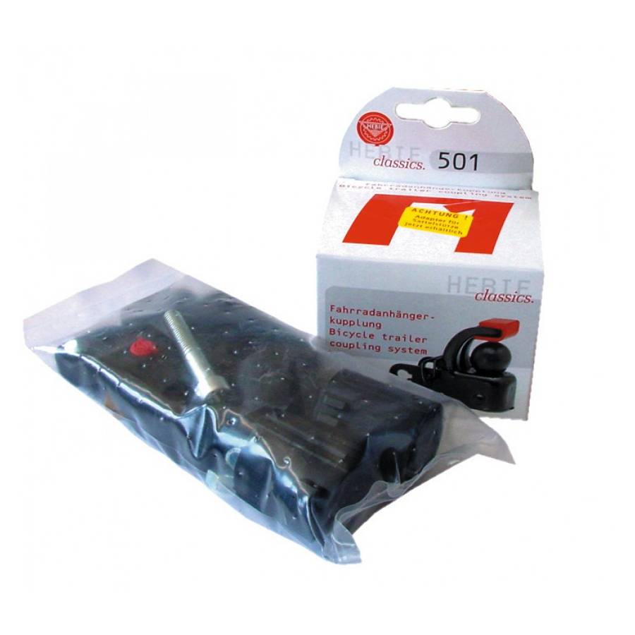 Hebie 0501 Set Anhängerkupplung Set Anhängerkupplung F1 + Sattelstützadapter, schwarz (1 Set)