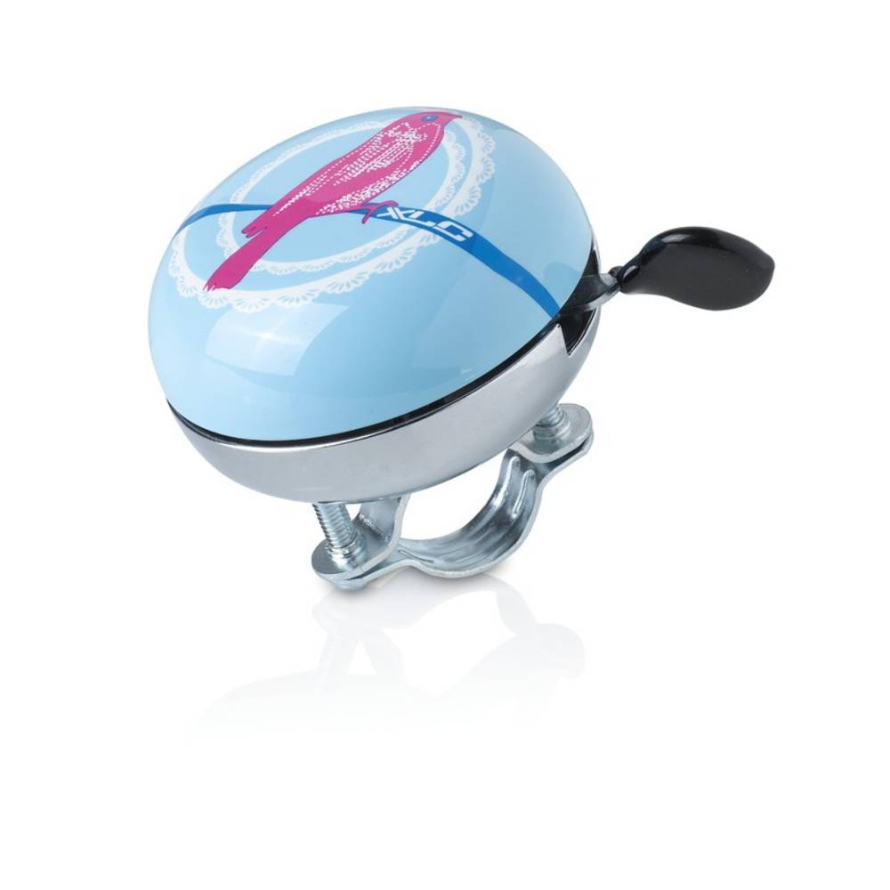 XLC DD-M09 Mingun Fahrradglocke Dekor Birds Ø 66 mm, blau/silber