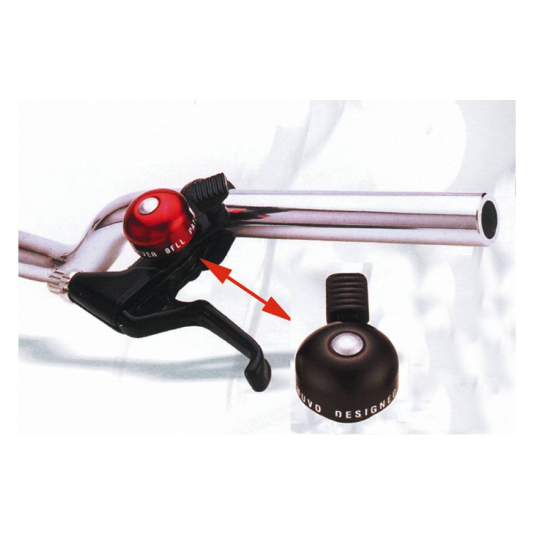 Reich NH-B707AP Miniglocke für Bremshebelmontage, Alu, schwarz