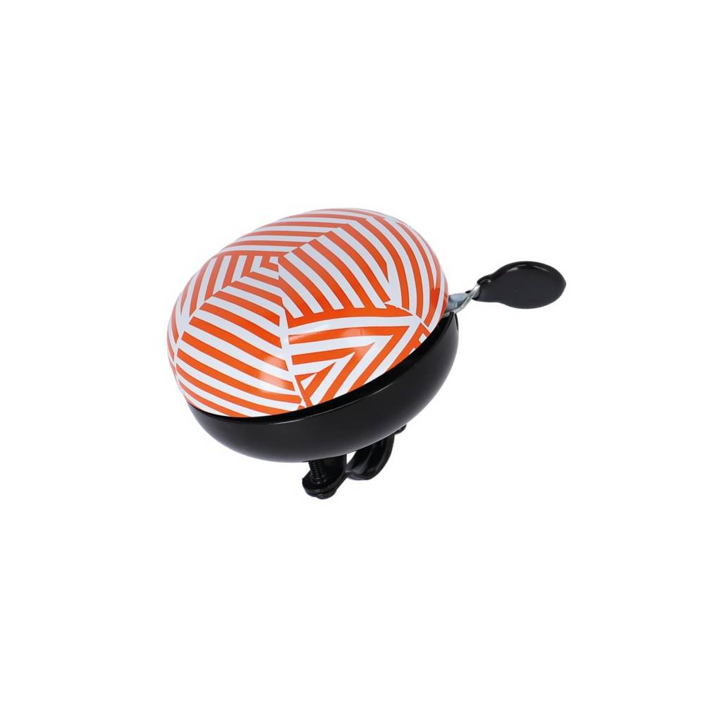 XLC DD-M09 Mingun Fahrradglocke Stripes, Ø 83 mm, orange/weiß