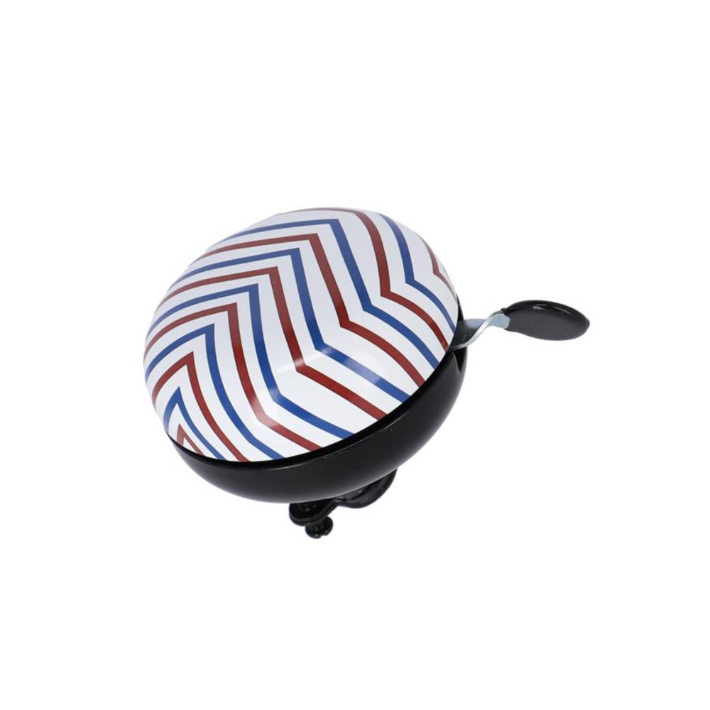 XLC DD-M09 Mingun Fahrradglocke Stripes Ø 83 mm, blau/rot/weiß