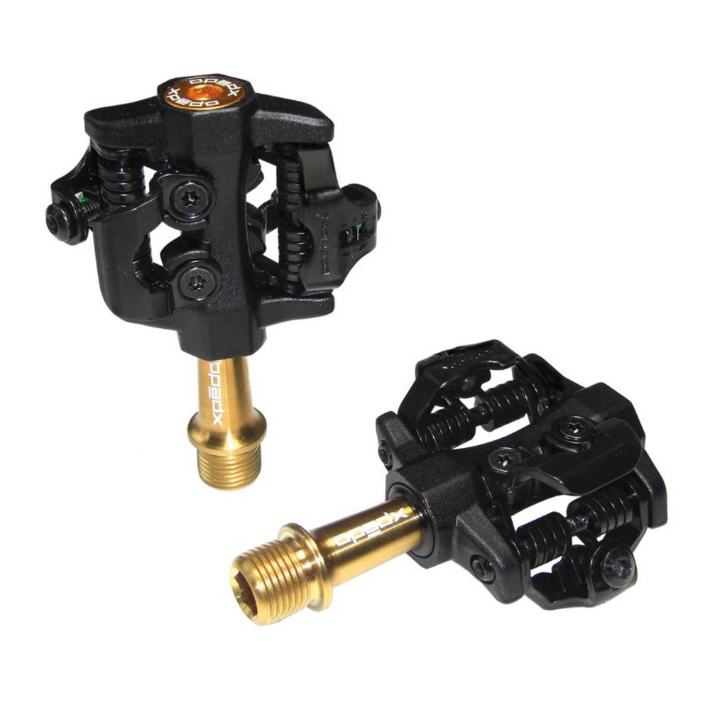 XPEDO XMF-10AT black/gold Pedal Clipless CXR Ti 9/16", schwarz/gold (1 Paar)