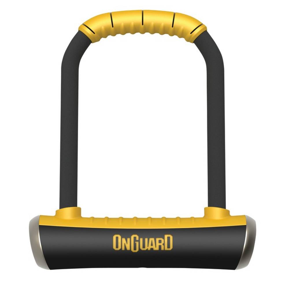 OnGuard 8001 Bügelschloss Brute STD 115 x 202mm, Ø 16,8mm, mit Halter, schwarz/gelb