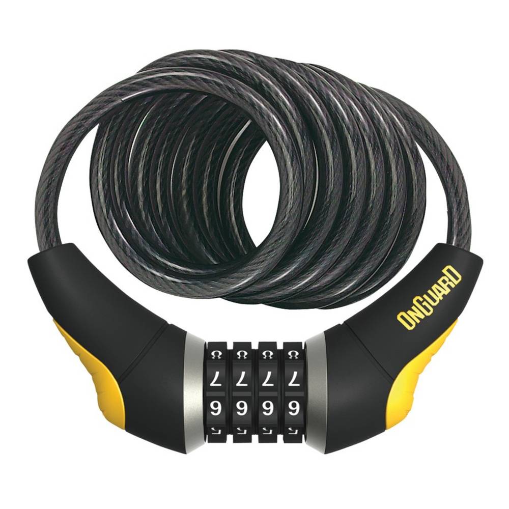 OnGuard 8032 Spiralkabelschloss Dobermann 185cm, Ø 10mm, schwarz