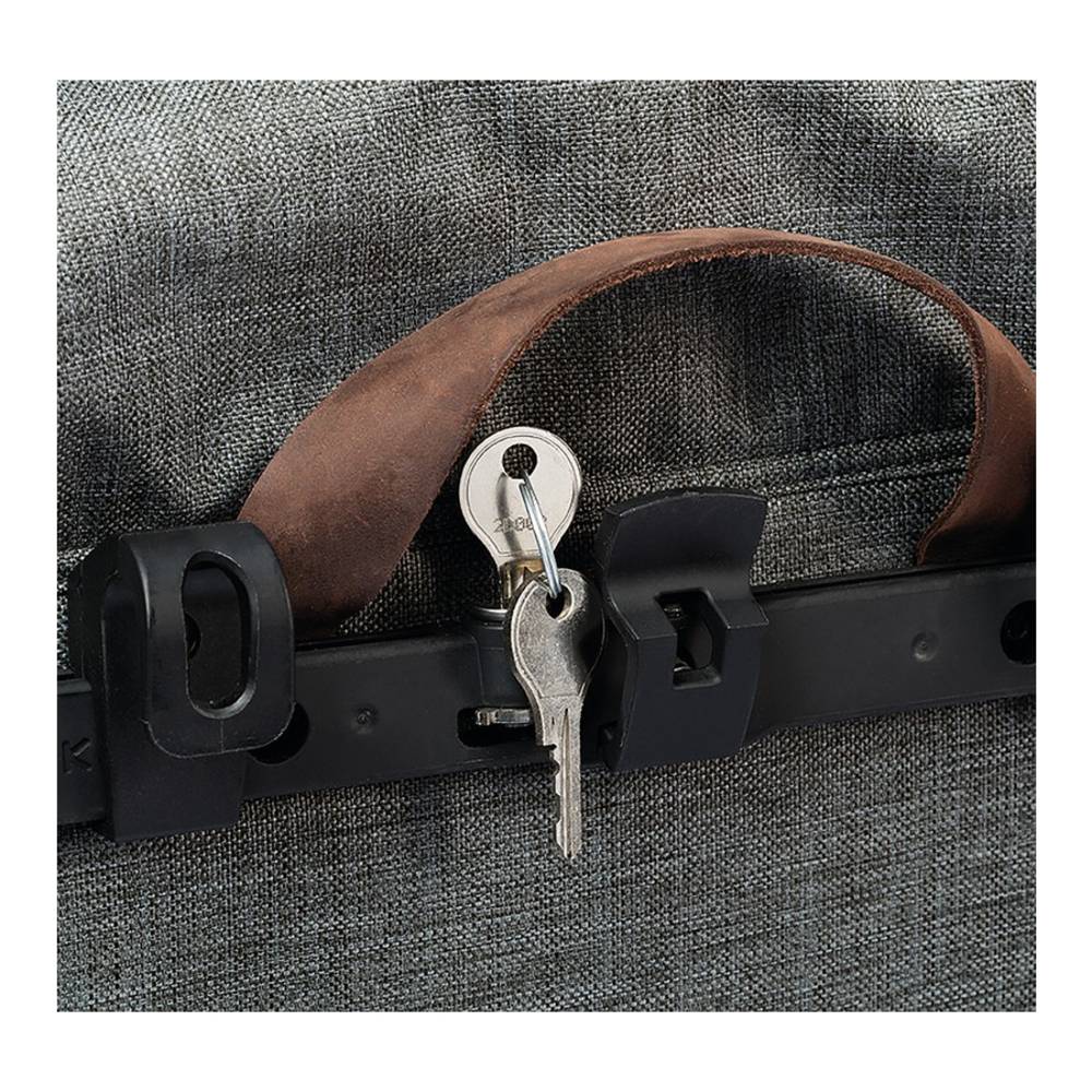 Racktime Secureit Sidebag Schloss einzeln mit 2 Schlüsseln, silber