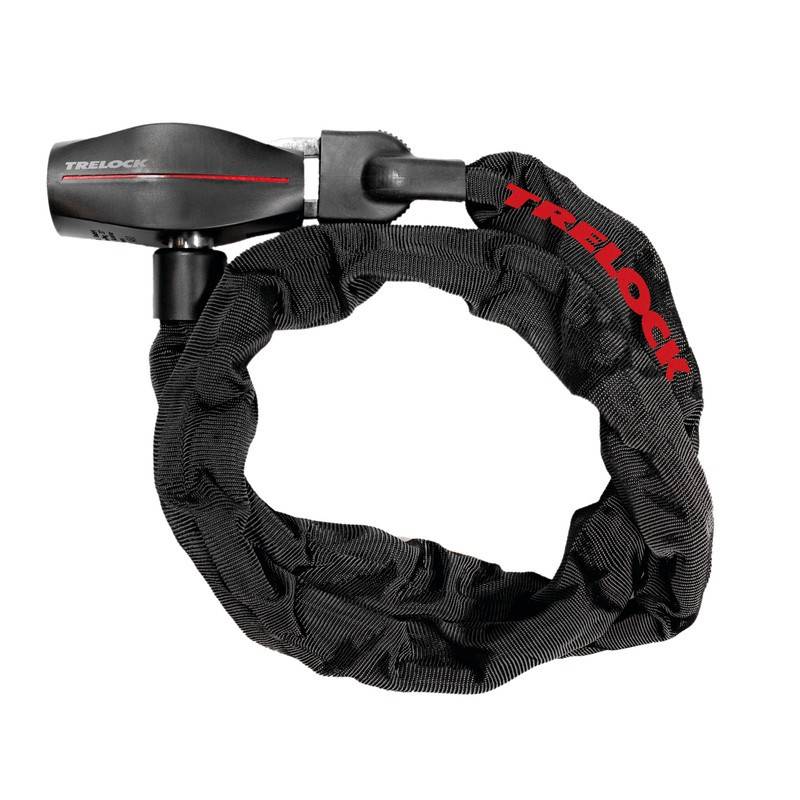 Trelock Kettenschloss 85cm, Ø 7mm BC 380/85/7, schwarz, ohne Halter, schwarz
