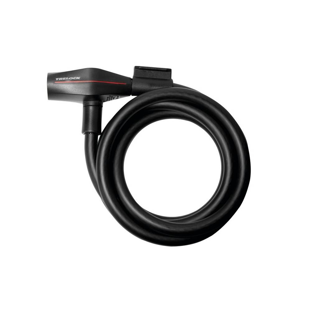 Trelock Spiralkabelschloss 180cm Ø 10 mm SK 210/180, mit Halter ZK 234, schwarz