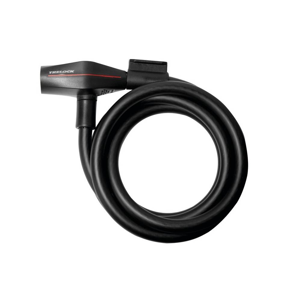 Trelock Spiralkabelschloss 180cm Ø 12 mm SK 312/180, mit Halter ZK 234, schwarz (1 Stück)