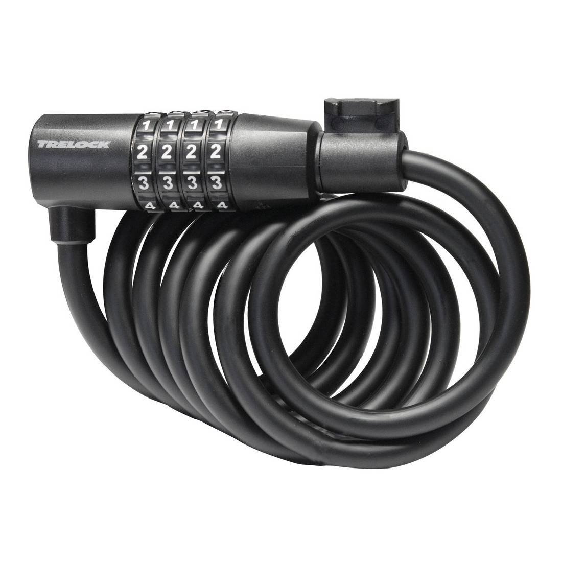 Trelock Zahlen-Spiralkabelschl. Trlk.180cm Ø8mm SK 108/180/8, mit Halter ZK 108, schwarz (1 Stück)