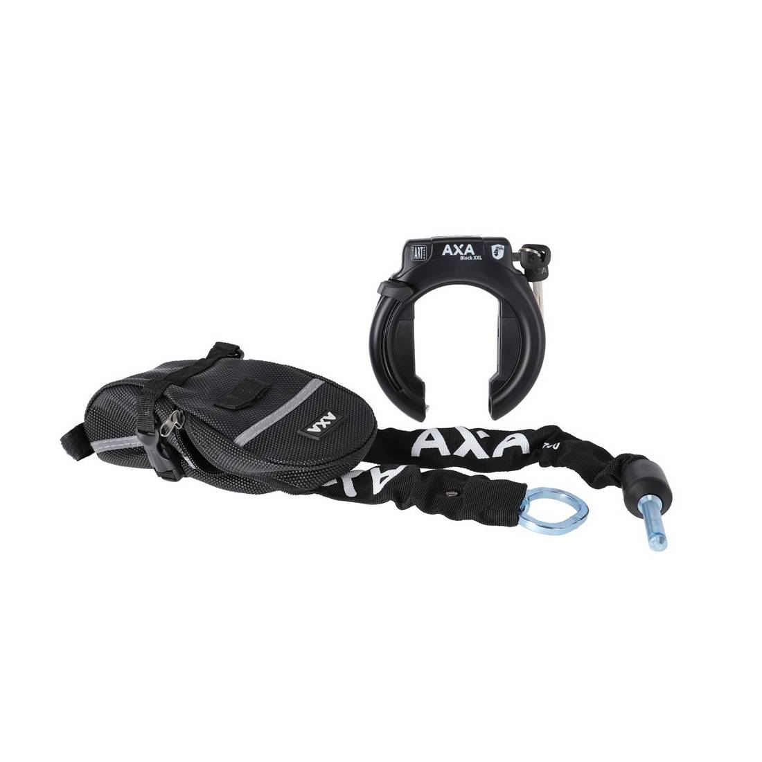 AXA Rahmenschloss Block XXL Set inkl ULC 100 + Tasche,Schlüssel nicht ab, schwarz (1 Set)