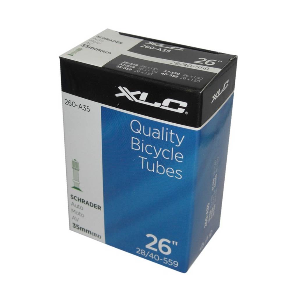 XLC 26" Fahrradschlauch, 26x1.0/1.5" (25/40-559), AV 35 mm, schwarz