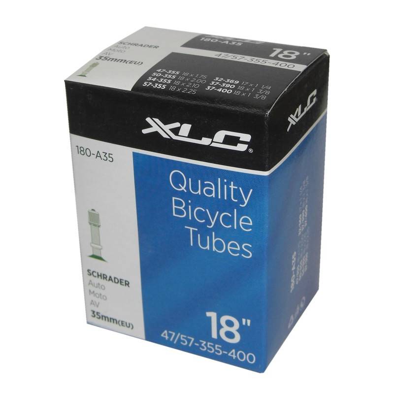 XLC 18" Schlauch, 18x1.75/2.125" (32/50-355/400), AV 35 mm, schwarz