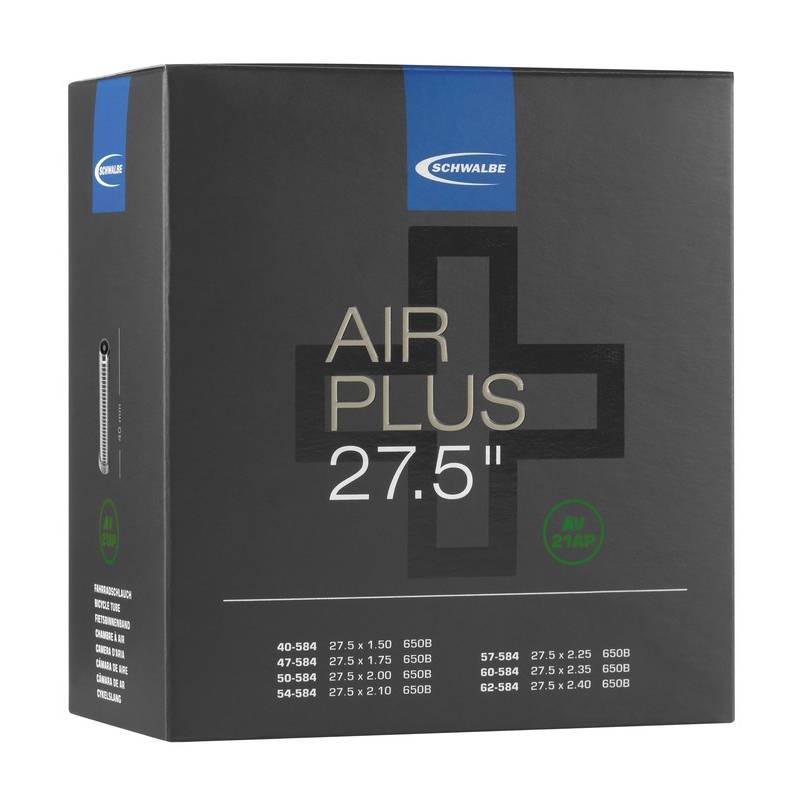 Schwalbe 27.5" Schlauch "SV 21AP Air Plus", 40/62-584, SV 40mm, schwarz