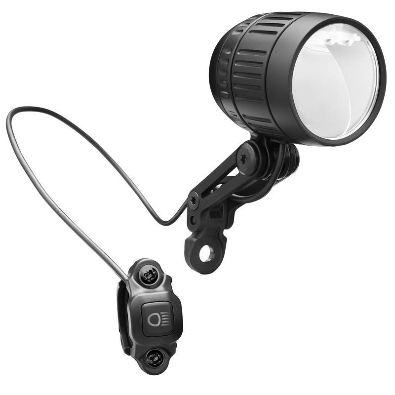 Busch & Müller E-Bike-Scheinwerfer "IQ-XM", LED, 8-48V, 80/120 Lux, Fernlichtfunktion, schwarz