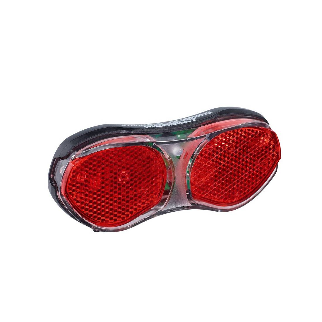Büchel Standrücklicht Piccadilly mit LED für Gepäckträger,m.Standlicht+Kondensator, rot/schwarz