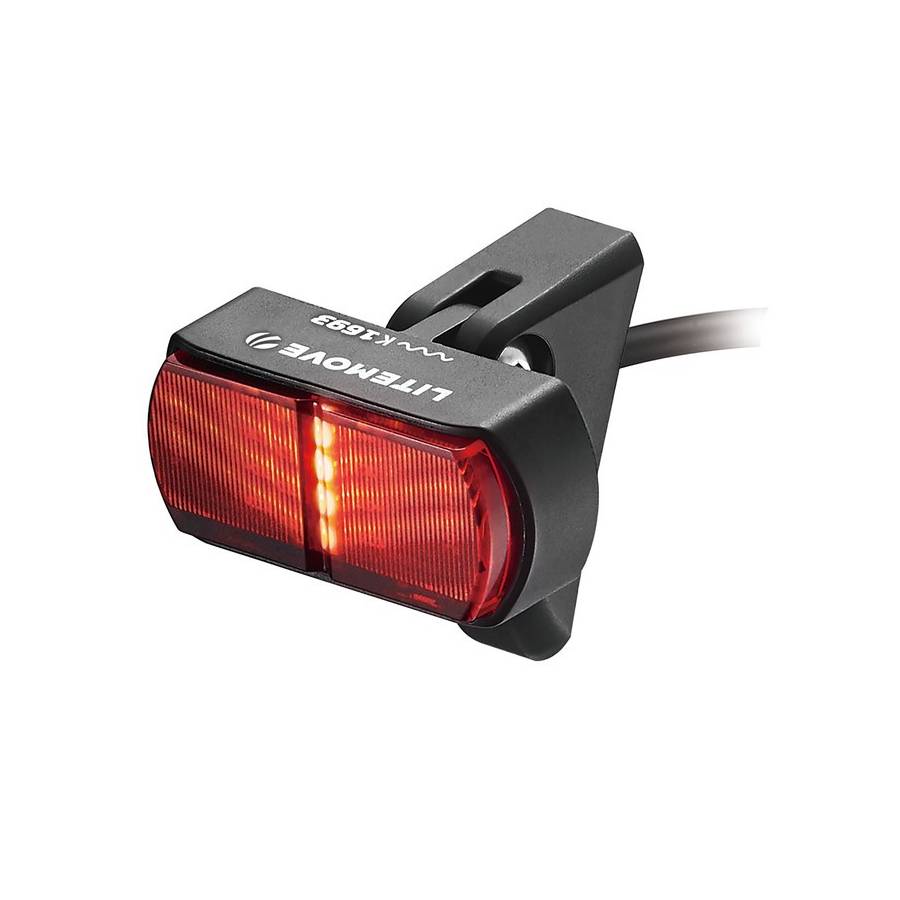 Litemove E-Bike-Rücklicht "TS-FD", Schutzblechmontage, rot/schwarz