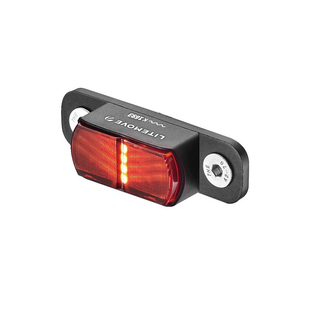 Litemove E-Bike-Rücklicht "TS-RR", für Gepäckträger 50 mm, rot/schwarz