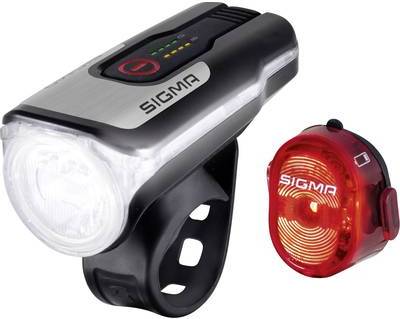 Sigma Fahrradbeleuchtung Set AURA 80 / Nugget Set LED akkubetrieben Schwarz (17850)
