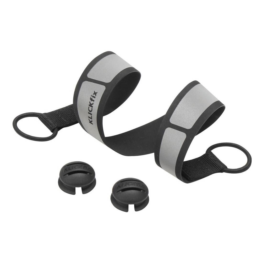 KLICKfix Reflektorband SeeMe 51x4x1,5cm, für Körbe, schwarz/silber