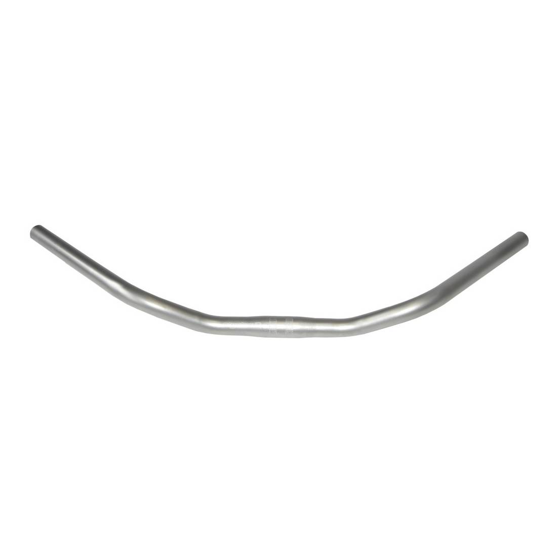 ergotec 15951021 Lenkerbügel City Cruiser Stahl, Ø 25,4mm, 635mm, Alu-Look, 42°, silber