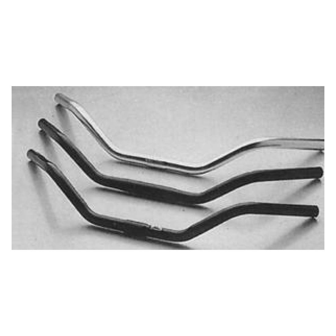 ergotec 15585001 Lenkerbügel Cruiser Alu, Ø 25,4mm, 590mm,silber/eloxiert,52°, silber