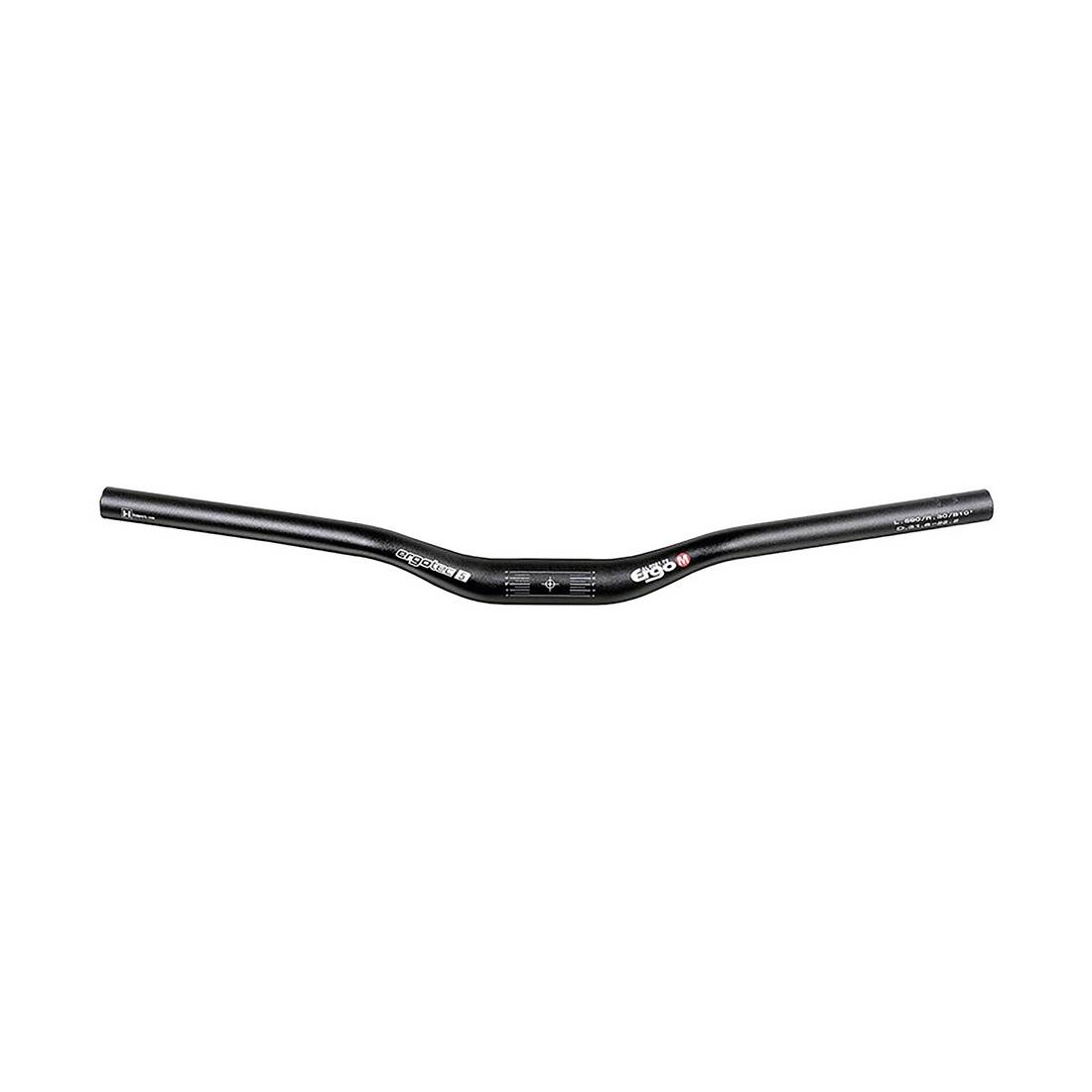 ergotec Lenkerbügel H-Bar XS Alu, Ø 31,8mm, 600mm, schwarz/matt, 6°, schwarz