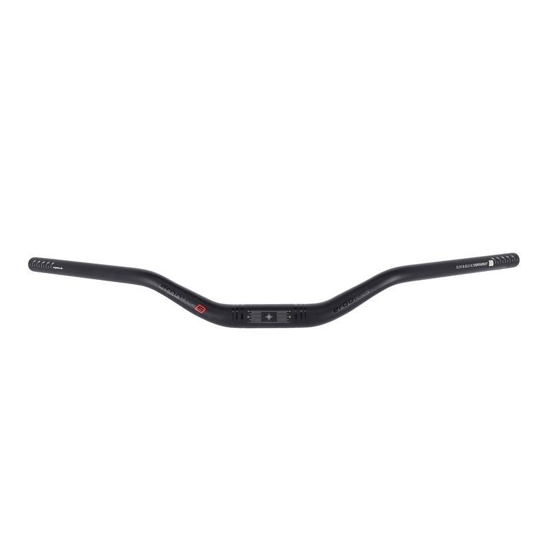 ergotec Lenkerb. Riser Bar 50 Comf.31,8 Alu,Ø31,8mm,720mm, sw/sandg.25°/+5°SL6, schwarz
