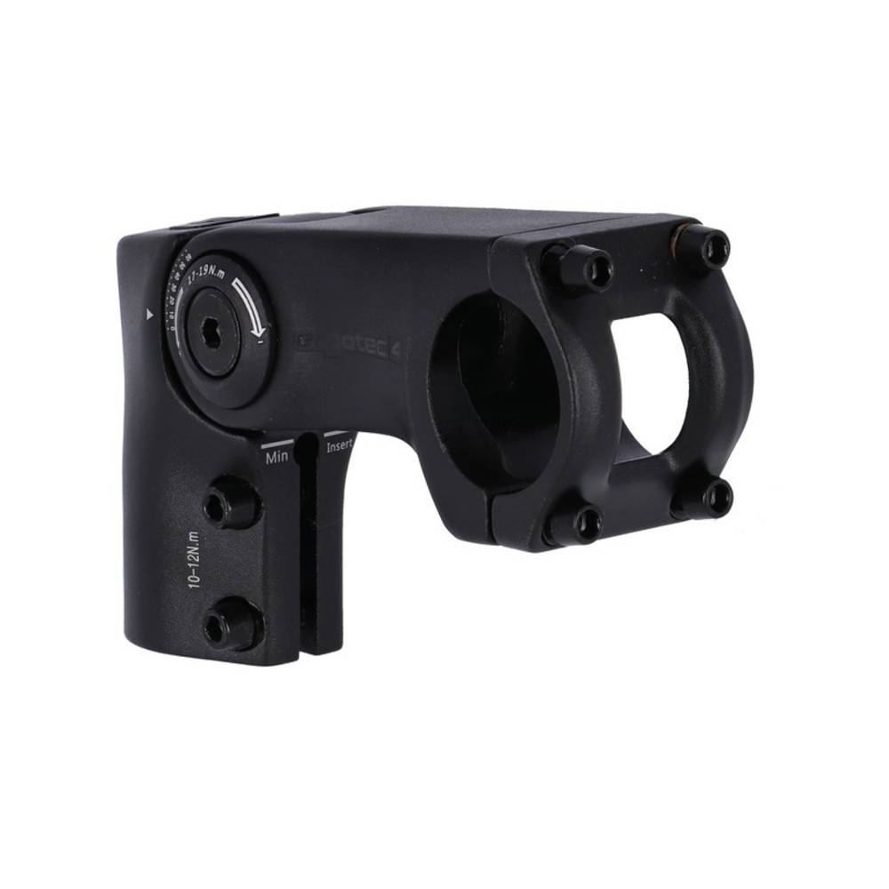 ergotec 1-1/8" A-Head Vorbau "Sepia Ahead 50 XL", Länge: 90 mm, Lenker: 31,8 mm, Alu, SL5, schwarz sandgestrahlt