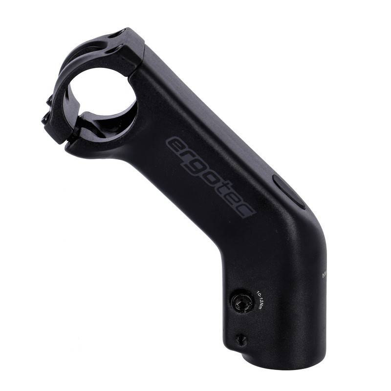 ergotec 1-1/8" A-Head Vorbau "High Barracuda I", Länge: 110 mm, Lenker: 31,8 mm, Alu, SL6, schwarz sandgestrahlt