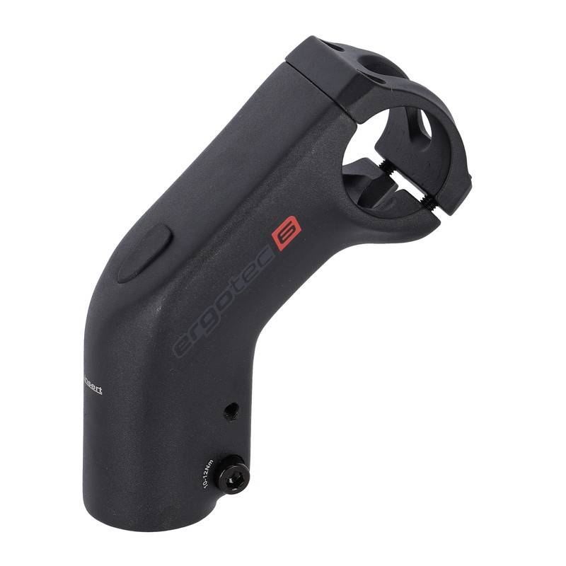 ergotec 1-1/8" A-Head Vorbau "High Barracuda I", Länge: 90 mm, Lenker: 31,8 mm, Alu, SL6, schwarz sandgestrahlt