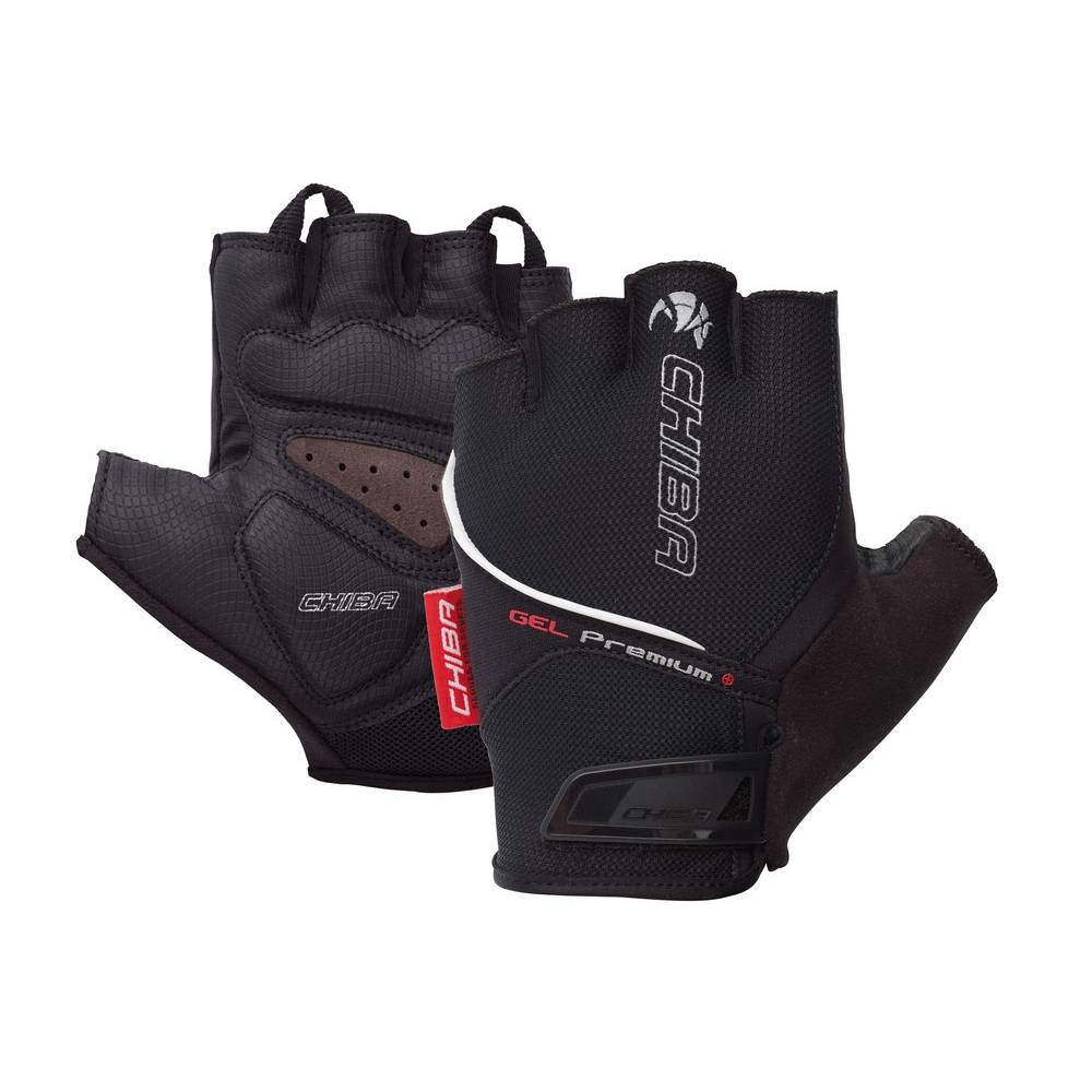 CHIBA 30117 Gel Premium Handschuh kurz Gr. XXL, schwarz (1 Paar)
