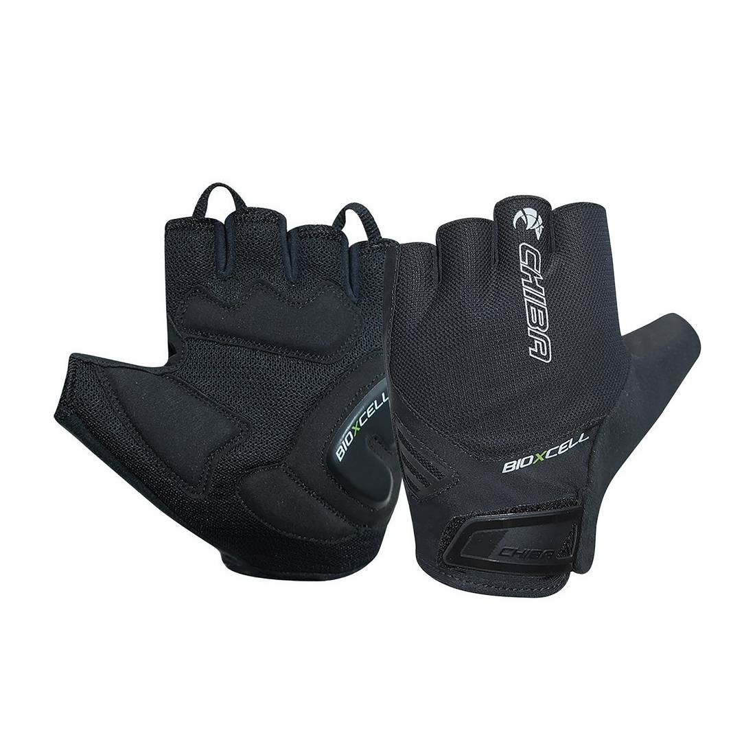 CHIBA Bioxcell Fahrrad-Handschuh kurz, Größe: L / 9, schwarz (1 Paar)