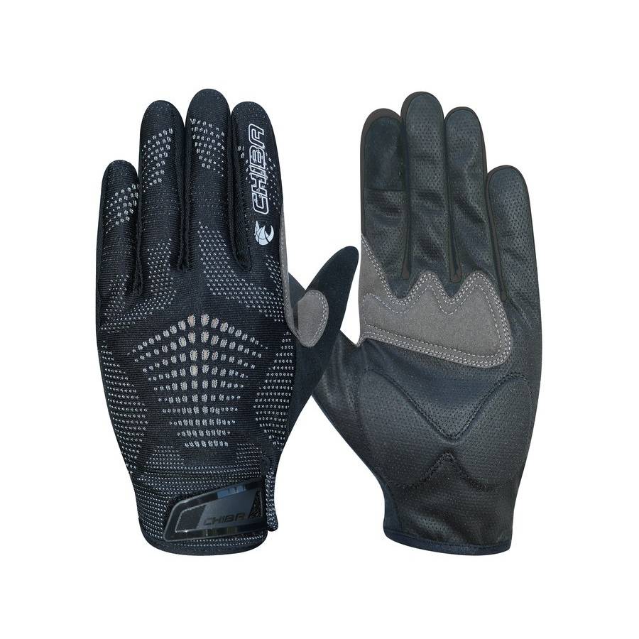 CHIBA Handschuh Gel Performer lang Gr. S /7, schwarz/schwarz, schwarz (1 Paar)