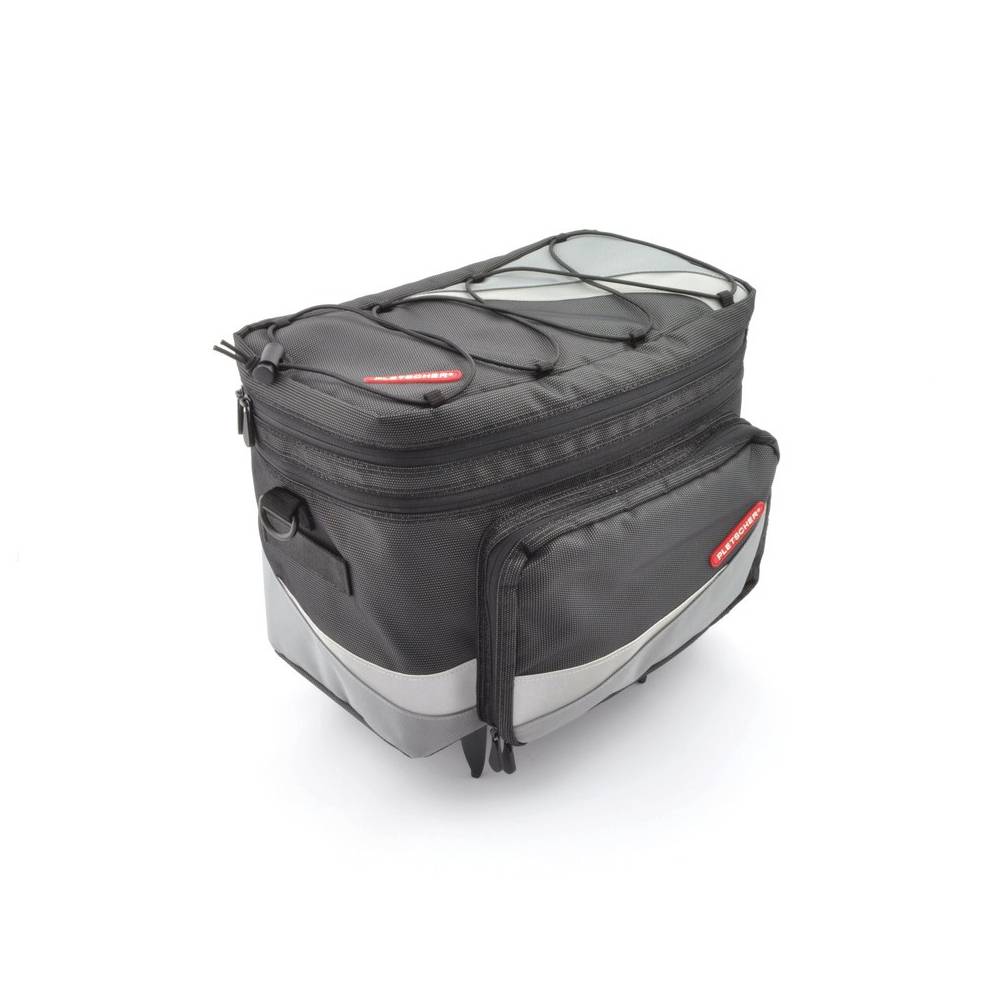Pletscher 50964.00 Gepäckträgertasche Basilea für System-Gepäckträger, schwarz/grau (1 Stück)