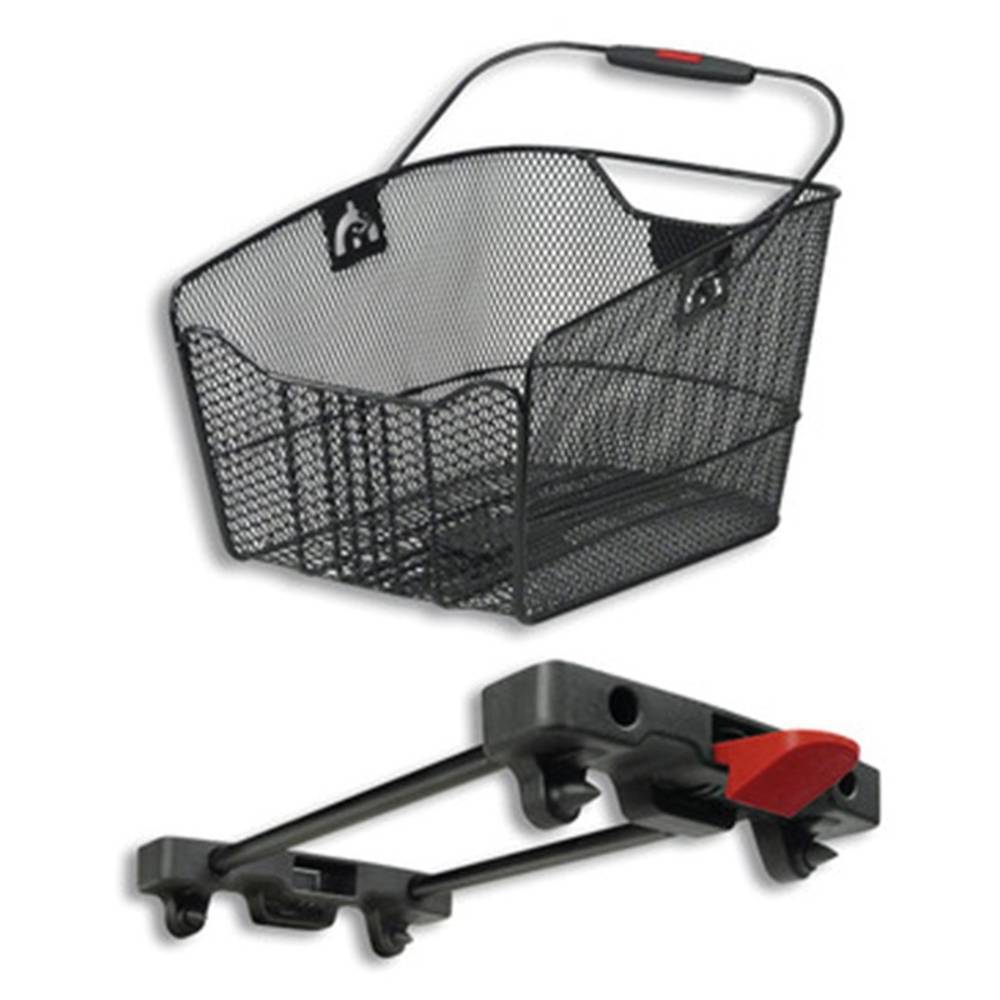KLICKfix 0319R Hinterradkorb City-Max für Rackt 23x22,5x36 cm engmaschig, schwarz